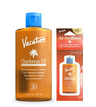 Vacation Chardonnay Oil SPF 30 Sunscreen Oil and Air Freshener Bundle