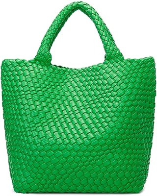 Queenoris Woven Tote Shoulder Bag