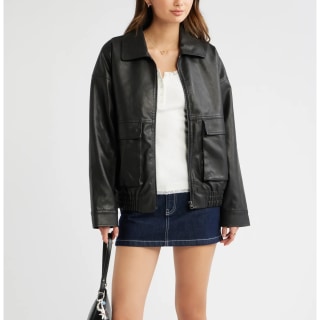 BP. Relaxed Faux Leather Jacket