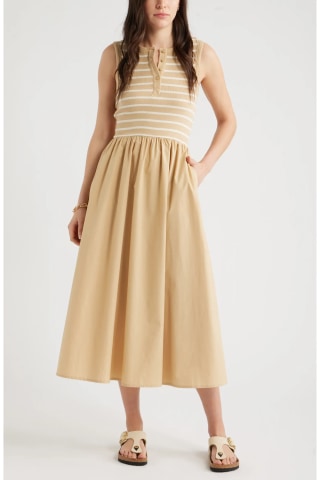 Caslon Mixed Media Dress