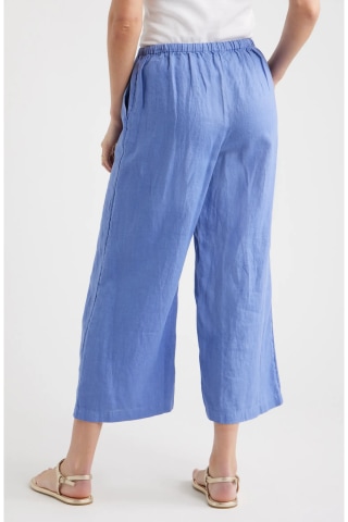 Caslon Wide Leg Crop Linen Pants