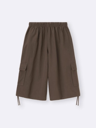 GU Linen Blend Cargo Half Pants