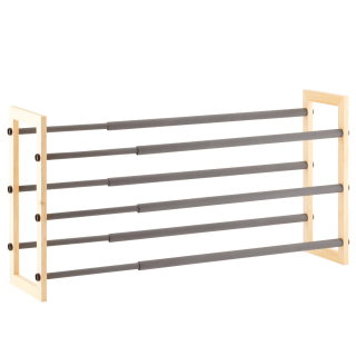The Container Store 3-Tier Expandable Grippy Shoe Rack
