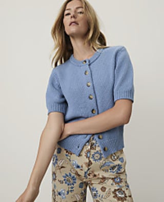 Ann Taylor Weekend Short Sleeve Cardigan