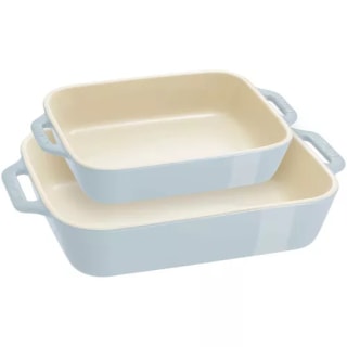 Staub Pastel Macaron Stoneware 2-Piece Rectangular Baker Set