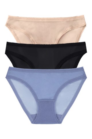 On Gossamer 3-Pack Mesh Hip Bikinis