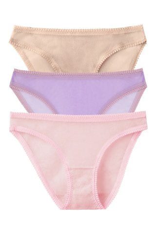 On Gossamer 3-Pack Mesh Hip Bikinis