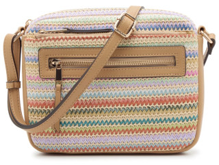 Crown Vintage Straw Crossbody Bag
