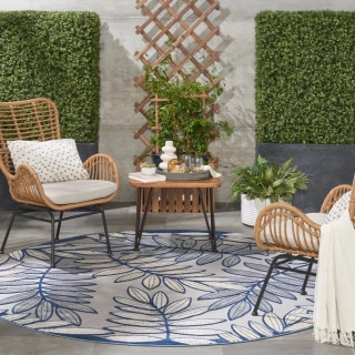 Nourison Aloha Leaf Print Indoor/Outdoor Area Rug