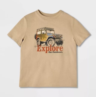 Cat & Jack Boys' Short Sleeve 100% Cotton Classic Fit Graphic T-Shirt