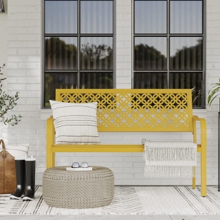 Red Barrel Studio Roselynne Outdoor Steel Garden Bench