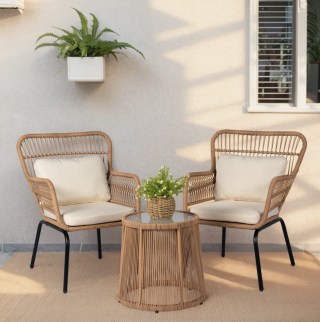 Bay Isle Home Dawna Patio Conversation Set with Cushions