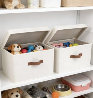 Rebrilliant Storage Fabric Rectangle Decorative Bin (Set of 2)