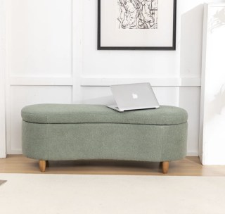 Ebern Designs Upholstered Flip Top Storage Bench