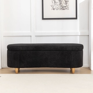 Ebern Designs Upholstered Flip Top Storage Bench