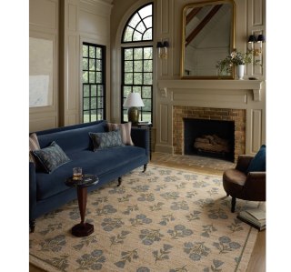 Chris Loves Julia x Loloi Rue Moss Blue Area Rug