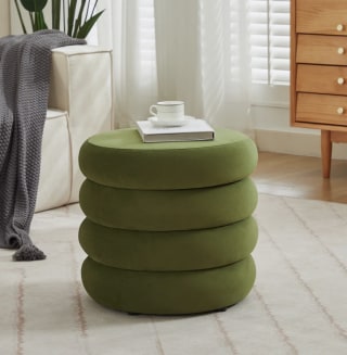 Ebern Designs Leiani Modern Round Upholstered Storage Ottoman