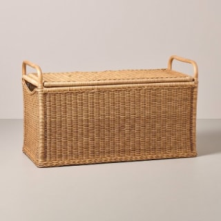 Hearth & Hand with Magnolia Oversized Rectangle Rattan Woven Blanket Chest