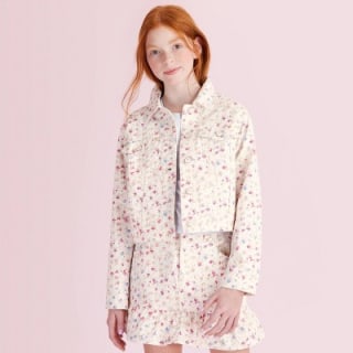 LoveShackFancy x Target Girls' Grace Sunrise Patchwork Denim Jacket