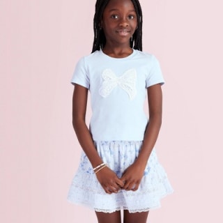 LoveShackFancy x Target Girls' Maeve Bow Appliqué T-Shirt