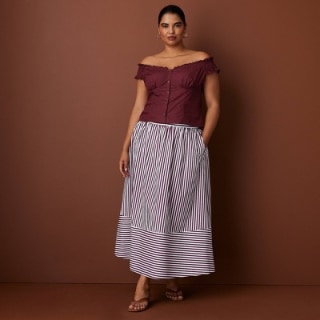 Rosie Assoulin x Target Off the Shoulder Poplin Button-Down Shirt