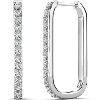 Cate & Chloe Bianca and Nadia White Gold Plated Hoop Earrings
