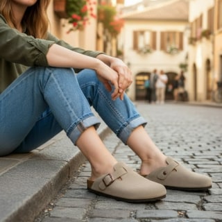 Ecetana Suede Clogs