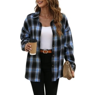 Fantaslook Plaid Flannel Button Down Shirt