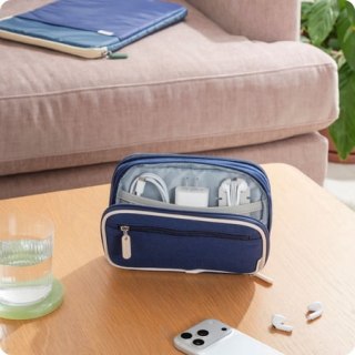 U Brands Navy Canvas Tech Organizer