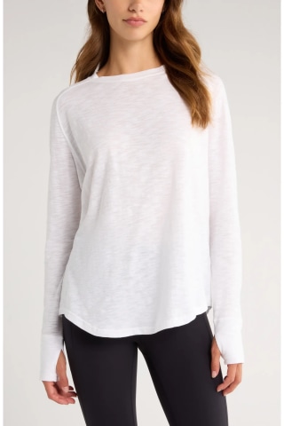 Zella Relaxed Washed 2.0 Long Sleeve Slub Tee