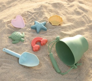 Pottery Barn Kids Beach Bucket and Sand Toys