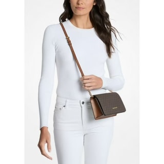 Michael Kors Jet Set Medium Signature Logo Crossbody Bag