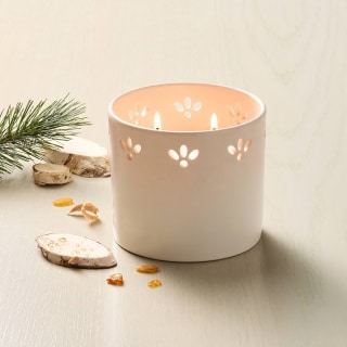 Hearth & Hand with Magnolia Small Perforated Ceramic Candle