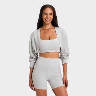 All in Motion Long Sleeve Cotton Balance Cropped Shrug
