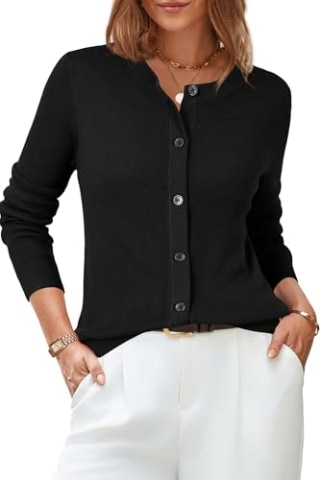 Arach&Cloz Wool Blend Cardigan Sweater