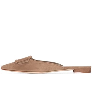 Divanne Buckle Suede Mule Loafers
