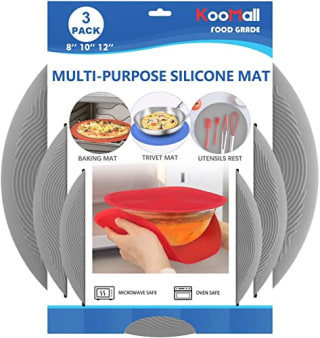 KooMall Multi-use Microwave Mats (Set of 3)