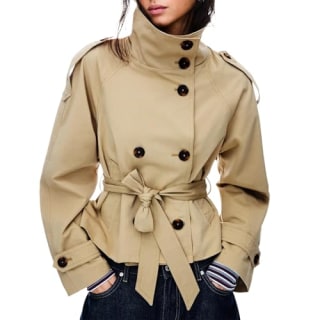 Maohao Women's Cropped Trench Coat