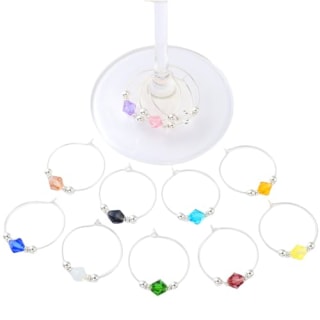 Pride & Par Beaded Wine Charms for Glasses