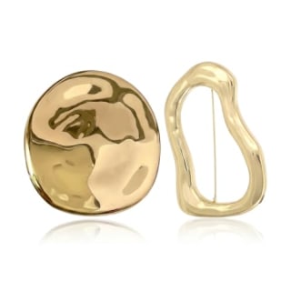 Hpgoxkd Geometric Large Brooch Pin (Set of 2)