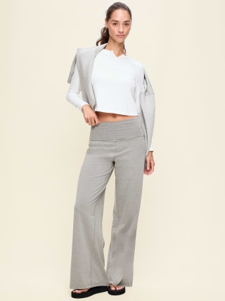 Old Navy High-Waisted PowerChill Fold-Over Wide-Leg Pants