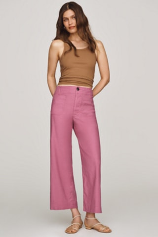 Anthropologie Maeve Colette Linen Stretch Wide-Leg Pants