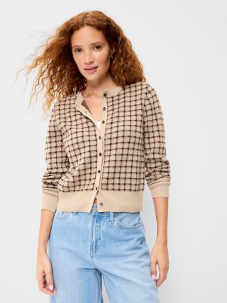 Old Navy SoSoft Cotton Crew-Neck Cardigan Sweater