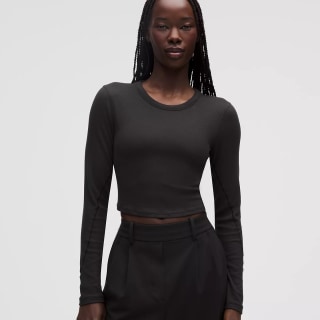 Lululemon Hold Tight Straight-Hem Cropped Long-Sleeve Shirt