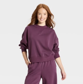 All in Motion Airy Sleek Pique Crewneck Sweatshirt