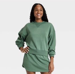 All in Motion Airy Sleek Pique Crewneck Sweatshirt