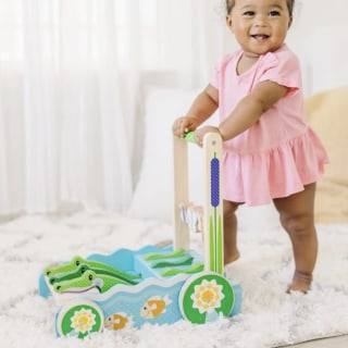 Melissa & Doug First Play Chomp & Clack Alligator Push Toy