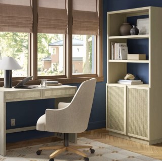 Threshold Woven Desk with Two Drawers 
