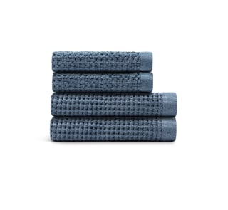 Onsen Supima Waffle 4-Piece Bath Towel Bundle