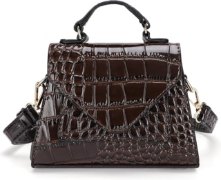 Franshion Croc-Inspired Crossbody Bag